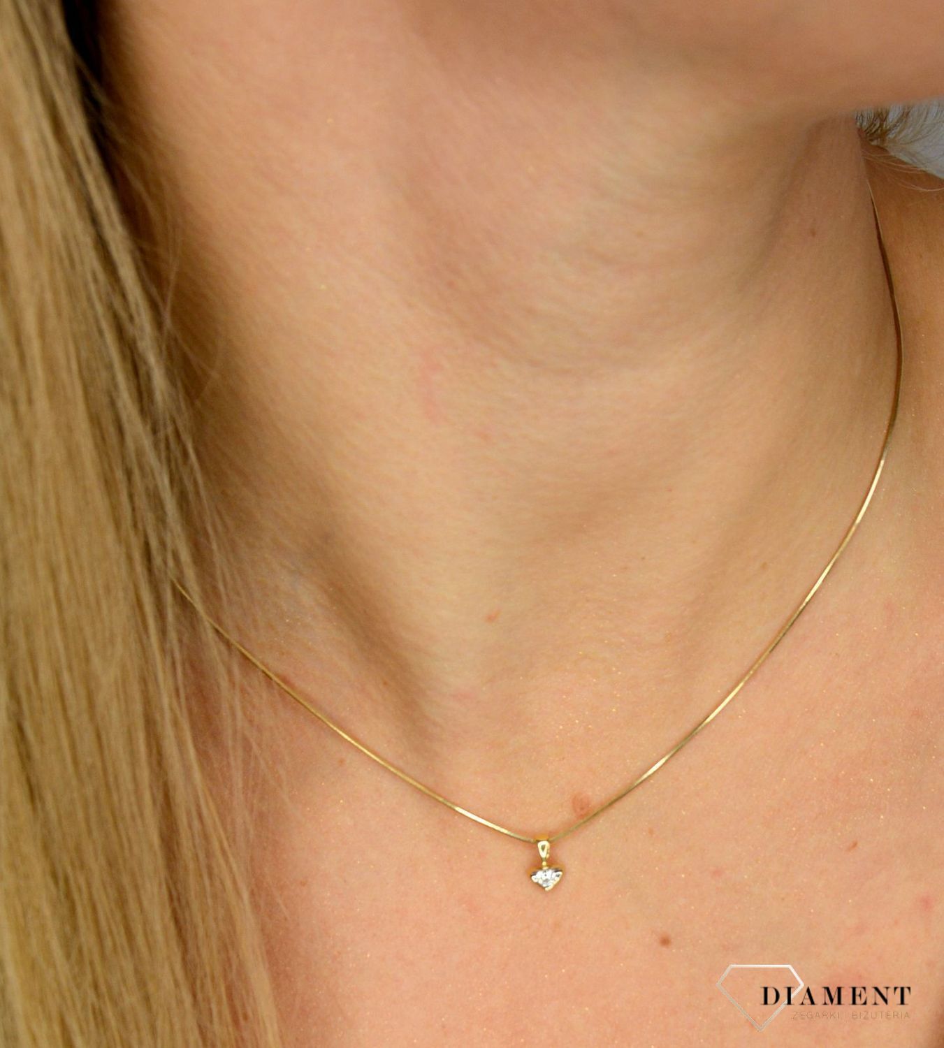 Złota zawieszka DIAMENT białe złoto, diamenty P 353.jpg